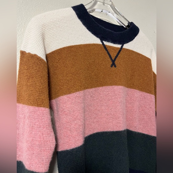 Madewell 100% Cashmere Sweatshirt in Vernon Stripe Size S - Picture 7 of 7